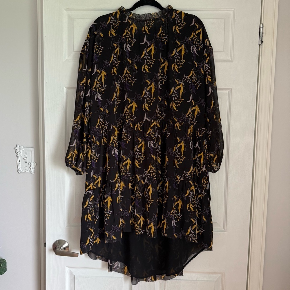 Aritzia Wilfred black floral oversized Leman dress - size 2 (Medium) - Picture 5 of 8